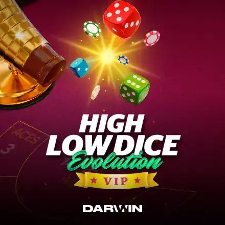 High Low Dice Evolution VIP by Darwin Gaming, showcased at elit-casino.net – game logo